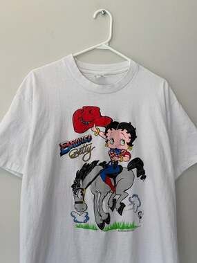 Vintage 1992 Betty Boop Bronco Betty Graphic T-Shirt Size XL